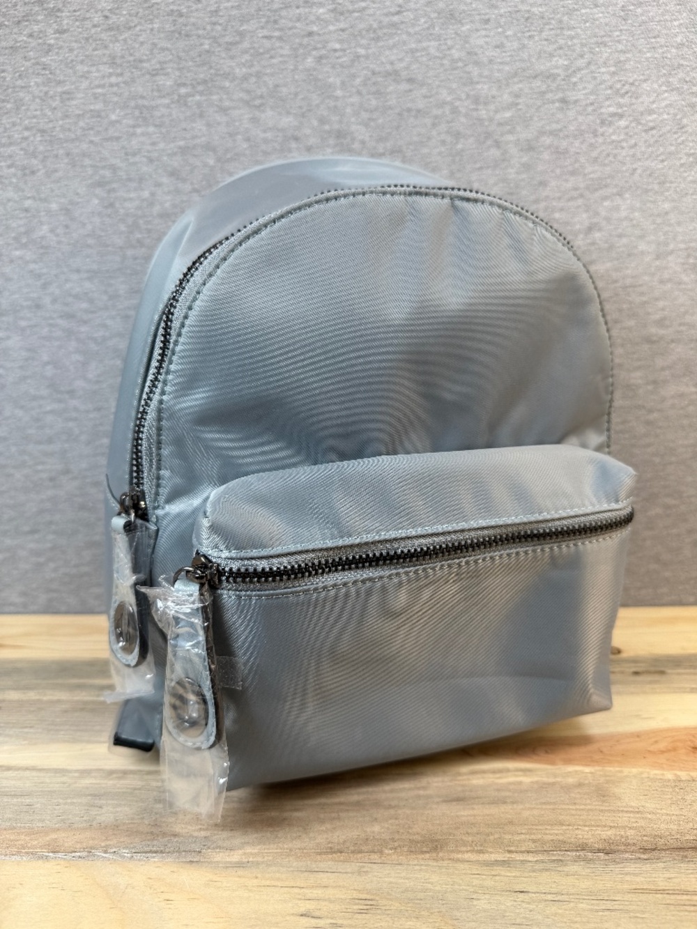 NWT Neiman Marcus Light Gray Backpack New!